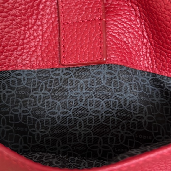 LODIS Genuine Red Leather Wristlet - Picture 5 of 10